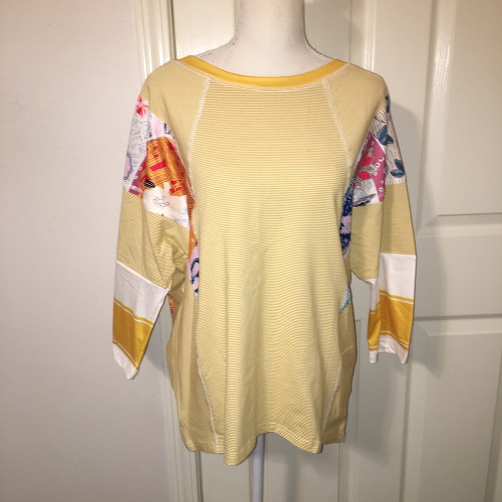 NWOT Multicolored Striped Oversized Top